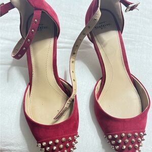 Zara Red Studded Heels